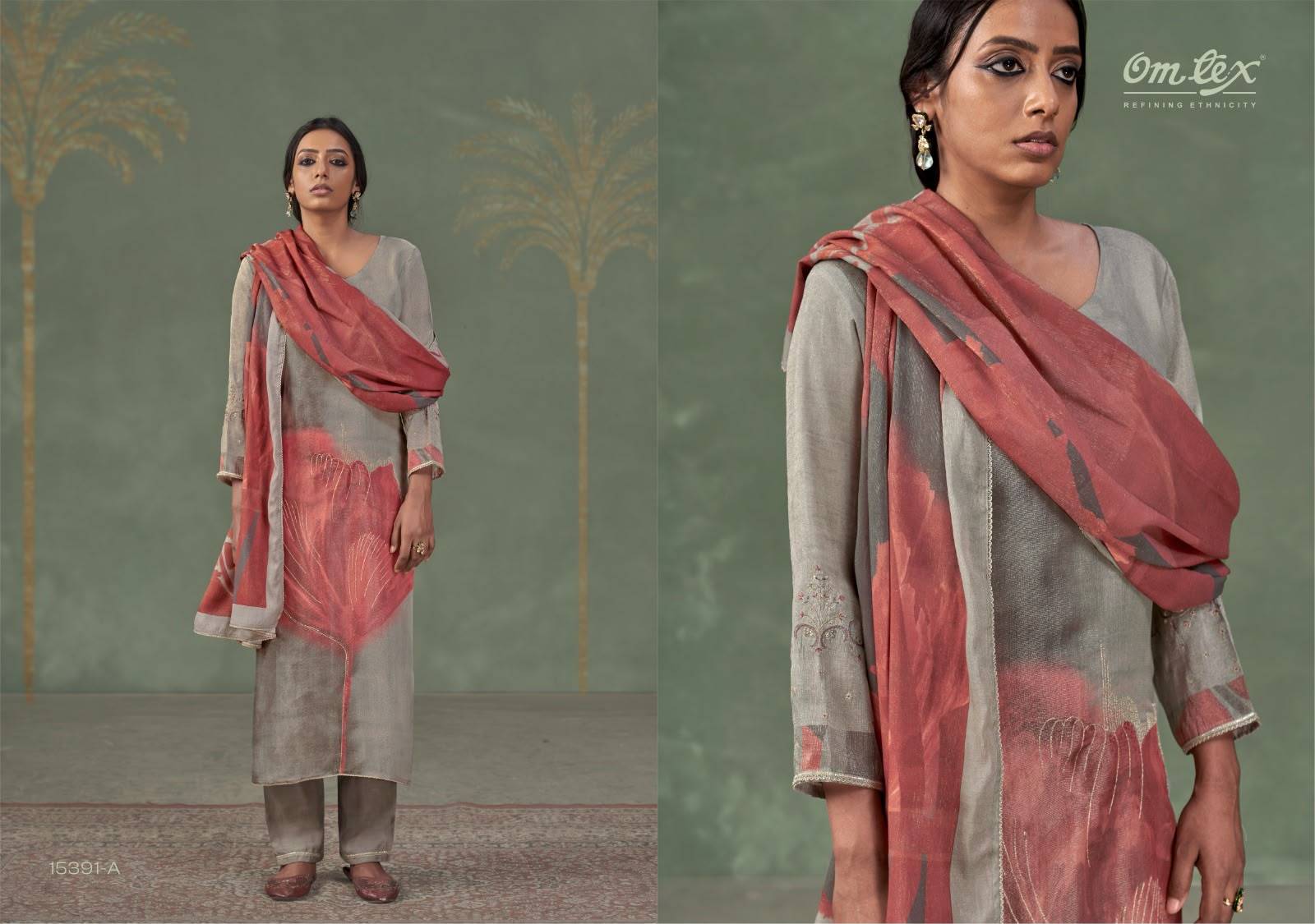 MEHNAAZ By Om Tex 15391A To D Series Beautiful Festive Suits Stylish Colorful Fancy Casual Wear & Ethnic Wear SILK Dresses At Wholesale Price
